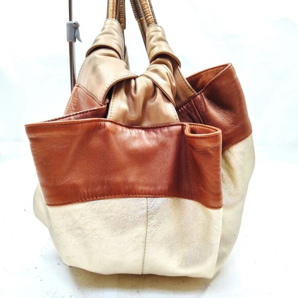 LOEWE Hand Bag Gold Leather 4705087 - Picture 3 of 9